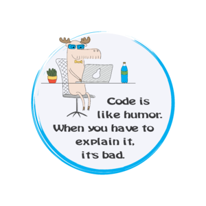 Code is like humor